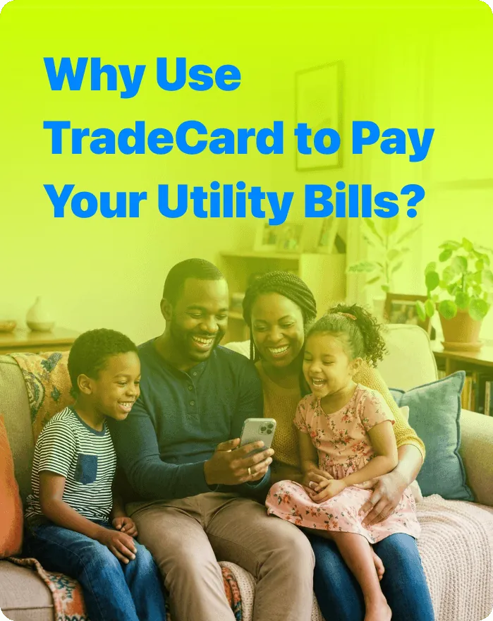Family paying utility bills